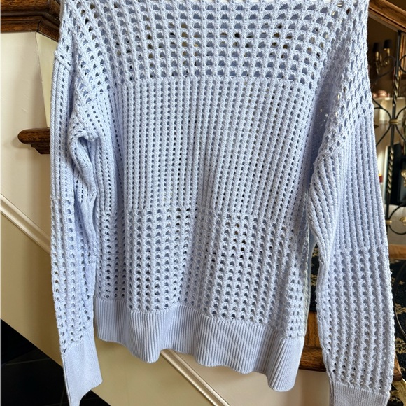 Talbots Haven Well Within NWT Mesh Periwinkle Sweater. Size S. Organic fibers. - Picture 9 of 11